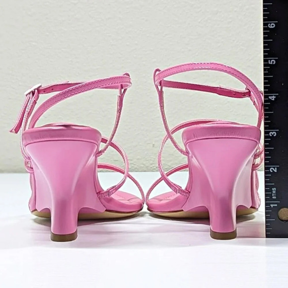 Gia Borghini Women's Gia 26 Strappy Wedge Sandals Pink Size 39 IT (MSRP $510) - Picture 10 of 12